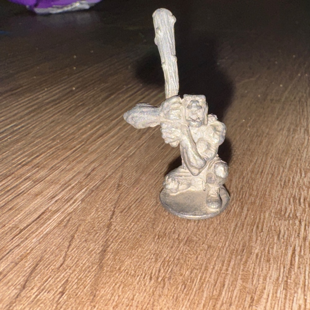 Silver Figurine Ork DnD